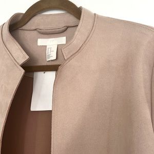 Suede like belted coat